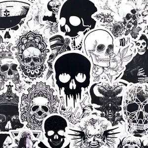 Horror black and white 50 characters gothic sticker bomb laptop vinyl decals NEW