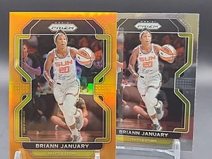 Briann January - 2022 Prizm WNBA - Orange Prizm #/99 And Base - Seattle Storm - Picture 1 of 5