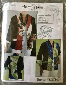 VTG Quilt Woman Brensan Studios Yin Yang Pieced Jacket Pattern All Size NIP - Picture 1 of 2
