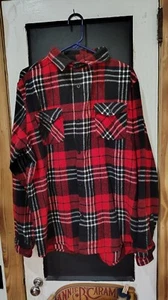 mens Original deluxe supply red plaid heavier work wear shirt size XL - Picture 1 of 6