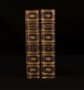 1909 2Vol Critical and Historical Essays Macaulay Smart Institutional Binding