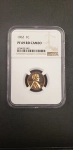 1962 PF 69 RD CAMEO Proof Lincoln Memorial Cent 1c NGC - Picture 1 of 2