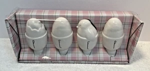 Rae Dunn Set of Four Chick Egg Cups Peep Ceramic in VGC - Picture 1 of 8