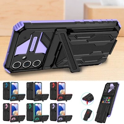 For Samsung Galaxy A56 A36 A16 A06 A15 A14 Wallet Stand Case with Card Holder - Image 1 of 4