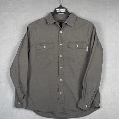 Wolverine Gray Men's Button Down Shirt Size Large Workcore Fishing L - Image 1 of 4