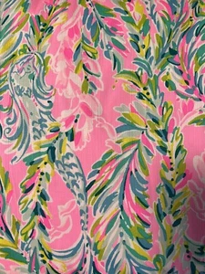 Lilly Pulitzer  “Unicorn Of The Sea” 18”x18” Cotton Dobby fabric square - Picture 1 of 2