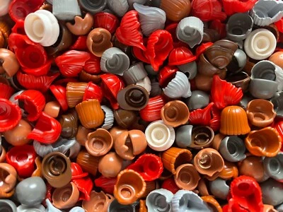 LEGO® Minifiguren Figuren Zubehör Haare Hut Mütze Kopfbedeckung Town 8 STK NEUBF - Bild 1 von 2