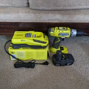 Ryobi P277 ONE+ 18 V kabellos 2 Geschwindigkeiten 1/2 Zoll Mit P102 Akku & P117 Schnellladegerät - Bild 1 von 20