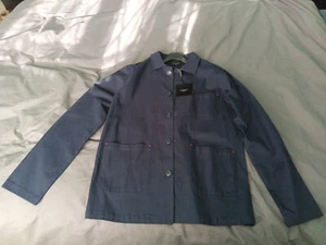 Holland Esquire Cotton Twill Worker Jacket Navy Size M RRP £250 - Picture 1 of 7