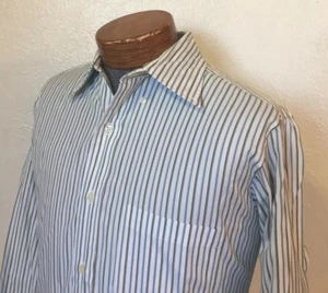 Camisa de vestir Brooks Brothers ajuste tradicional rayas verdes para hombre 15-4/5 - Imagen 1 de 5