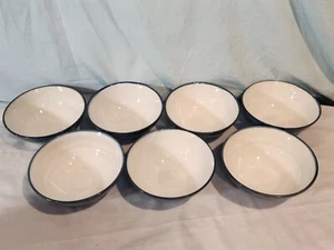 SANGO Jewel Blue 4934 Soup/Cereal Bowls, Set of 7 NICE! - Picture 1 of 16