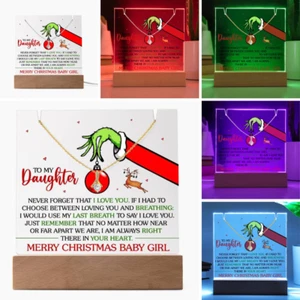 To My Daughter, Christmas Daughter Gift, Acrylic+Pendant Necklace Bundle Gift!🎁 - Picture 1 of 11
