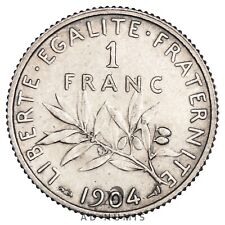 France 1 Franc 1904 Semeuse argent SUP pièce de monnaie française Oscar Roty