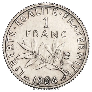 Frankreich 1 Franc 1904 Sämaschine Silber SUP Französische Münze Oscar Roty - Bild 1 von 2