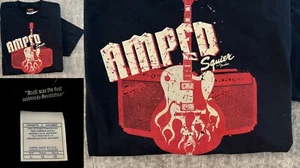 New with Tags Fender Guitar men's $40 cotton t-shirt AMPED navy blue size Large - Picture 1 of 2