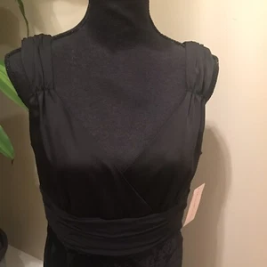 NWT BANDOLINO Black Velvet Cocktail Dress Size 10 - Picture 1 of 7