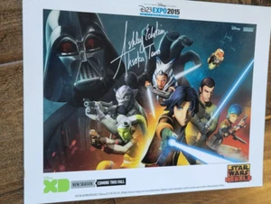 2015 D23 EXPO EXCLUSIVE DISNEY XD STAR WARS REBELS PROMO CARD PHOTO AHSOKA TANO - Picture 1 of 1