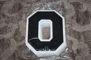 Vintage School Letterman Varsity chenille Letter O ZERO Sports sew patch BLACK - Picture 1 of 1