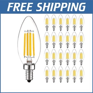 Dimmable Edison-Style LED Bulbs - 550 Lumens, 60W Equivalent, Clear Glass - Picture 1 of 8