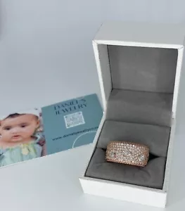 Rose Gold Size 7 Ring VVS1 Moissanite 18k Rose Gold Plated 925 Sterling Silver - Picture 1 of 1