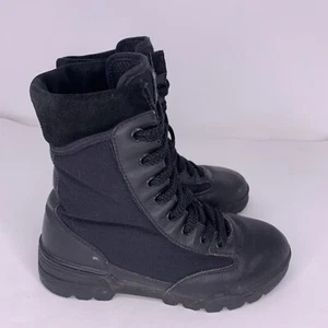 Lady Magnum Thermastat Black Leather Combat Woman's Boots Size 6.5 - Picture 1 of 9