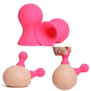Nipple Sucker Enlargement Cupping Vacuum Suction Enlarger Enhancer Soft Silicone - Picture 1 of 15