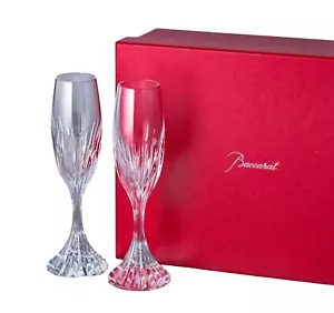 Juego de 2 flautas Massena de cristal de baccarat - Imagen 1 de 8