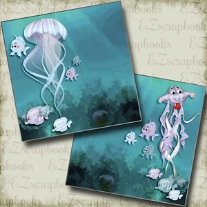 Jellyfish NPM - 2 Premade Scrapbook Pages - EZ Layout 3959 - Picture 1 of 2