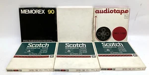 * Menge 6 * 7" 1/4 Spule zu Spule Bänder 1800 Fuß Scotch 215 Memorex Audiotape - Bild 1 von 9