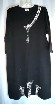 Vestido pulóver jirafa de felpa francesa para mujer Roaman talla 1X gris oscuro B*N Foto 1 de 4