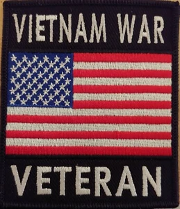 VIETNAM VETERAN United States USA Badge Flag Embroidered Iron-On Sew Patch - Picture 1 of 2