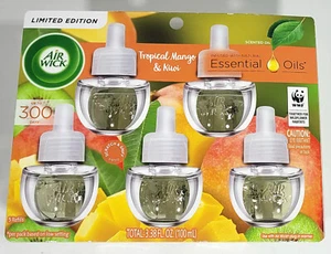 Air Wick Plug in Ricarica Olio Profumato, 5 ct, Mango Tropicale e Kiwi, Deodorante - Foto 1 di 8