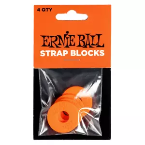 PACK DE 4 STRAP BLOCKS ROUGE ERNIE BALL 5620 - Picture 1 of 3