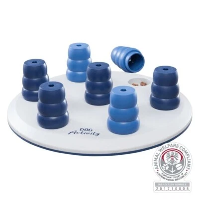 Dog Activity Toy Trixie Solitaire Treat Dispenser Fun Strategy Puzzle Train Game - Image 1 of 2