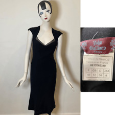 Vintage 100% Silk John Galliano Black Dress