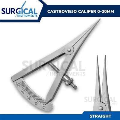 Instrumento dental quirúrgico pinza Castroviejo 0 a 20 mm 3,5" (8,89 cm) alemán G Foto 1 de 4
