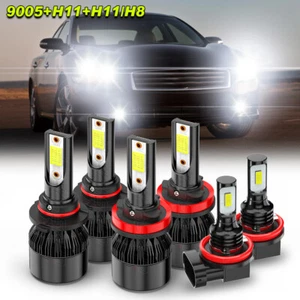 For Nissan Maxima 2009-2014 6X LED Headlight Hi/Lo+Fog Light Bulbs Combo Kit LYG - Picture 1 of 15