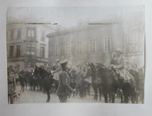 OLD WAR PHOTO WW1 MAYENCE GERMANY 1919 PASSAGE OF AN AMERICAN GENERAL - Picture 1 of 1