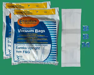 6 Eureka Style F&G Allergen Vacuum Bag 52320B 5062 Sanitaire 54924 57695A Clarke - Picture 1 of 1