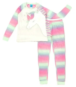 Unicorn Pajamas Girls Size 10-12 14-16 Set Medium Large XL Winter Fleece NEW NWT - Picture 1 of 3