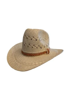 BAILEY'S U-ROLLIT Junior WESTERN STRAW HAT BOYS SIZE 6 5/8 Red Band - Picture 1 of 9
