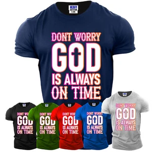 God Always Jesus Cross Men's T-Shirt Christianity Religious Bible Faith Gift Tee - Picture 1 of 12