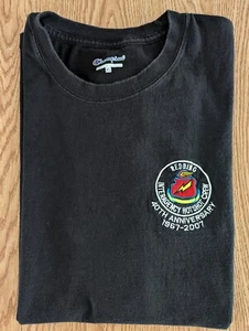 Fire Firefighter Redding Hotshots 40th Anniversary Tee T-Shirt Embroidered Logo - Picture 1 of 6