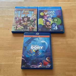 Disney Pixar Latin Spanish Blu-rays Lot of 3 Import Rare Toy Story Inside Out - Picture 1 of 6