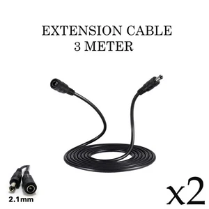 DC Power Extension 3M 5.5mm x 2.1mm Male Female Cable LED Light/CCTV 5V 12V 24V - Picture 1 of 10