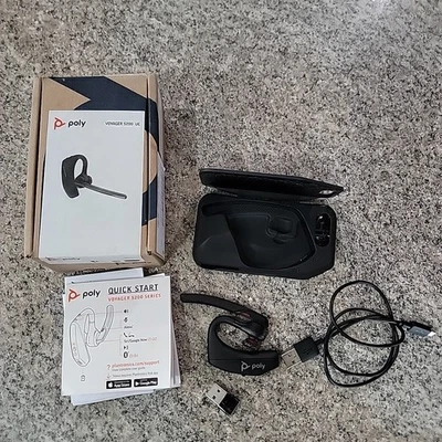 Poly Voyager 5200 UC Wireless Bluetooth Headset (Plantronics 206110-101 POTE16) - Image 1 of 4