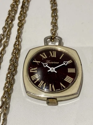 Винтажные механические часы Lucerne с подвеской 1970-е сделано в Швейцарии - Изображение 1 из 4