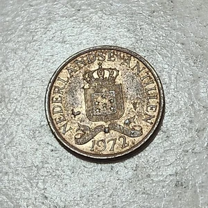 NETHERLANDS ANTILLES ๐ฆ๐ผ๐ง๐ถ๐จ๐ผ๐ธ๐ฝ ONE (1) CENT COIN 1972 (QUEEN JULIANA) - Picture 1 of 2