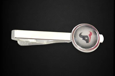 Football Card Tie Clip, Houston Texans Wedding Jewelry Tie Bar - Image 1 of 4