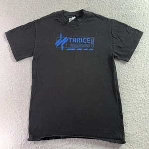 T-shirt vintage Y2K Thrice Band taglia S Cinder Block musica grunge rock alternativa - Foto 1 di 6